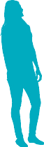 blue silhouette person
