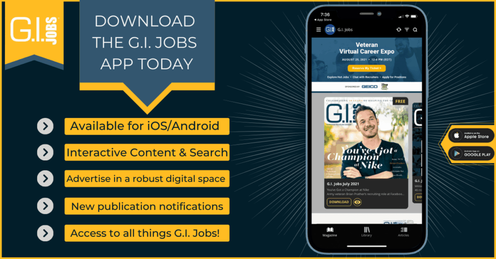G.I. Jobs app features - Download Today